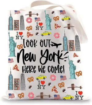 JNIAP New York City Makeup Bag New York Trip Gifts New York Toiletry Bag New York City Travel Accessories (look out new york TG)