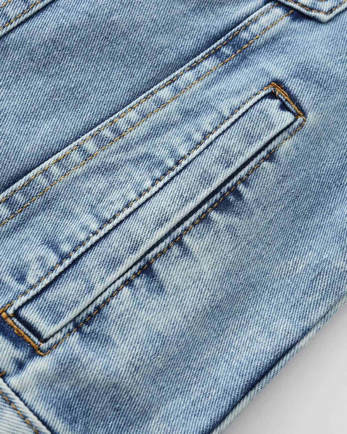 Kedera Women's Denim Jacket Button Down Collarless Long Sleeve Washed Cute Jean Jackets