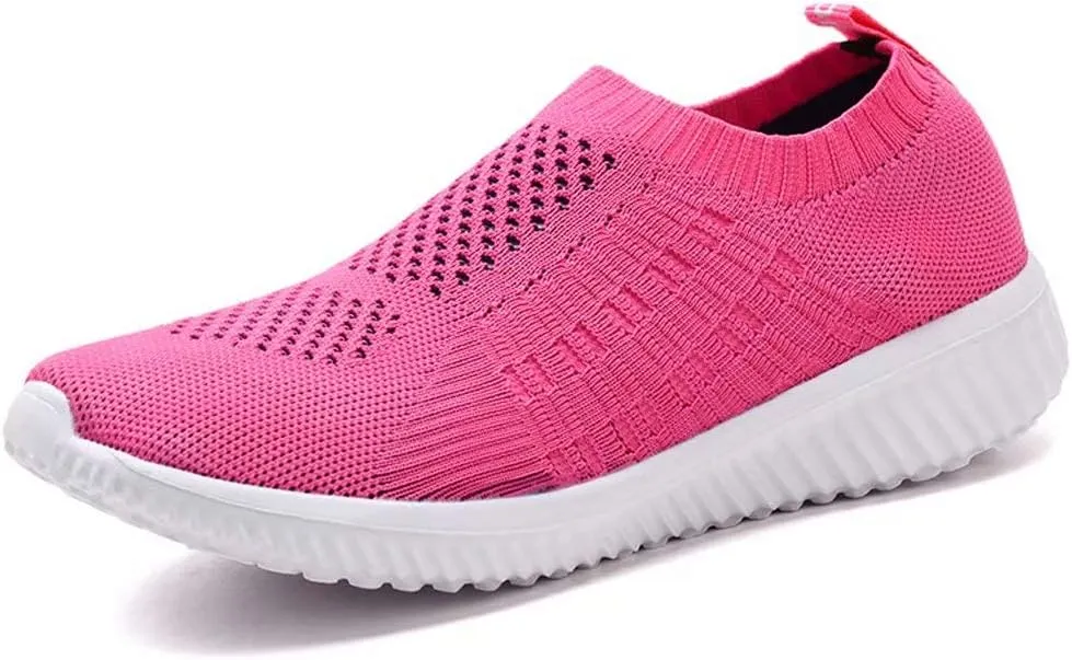 konhill Women's Slip On Walking Shoes Breathable Mesh Sneakers Work Casual Tennis Shoes