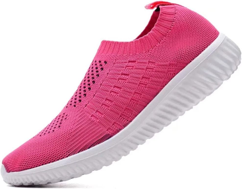 konhill Women's Slip On Walking Shoes Breathable Mesh Sneakers Work Casual Tennis Shoes