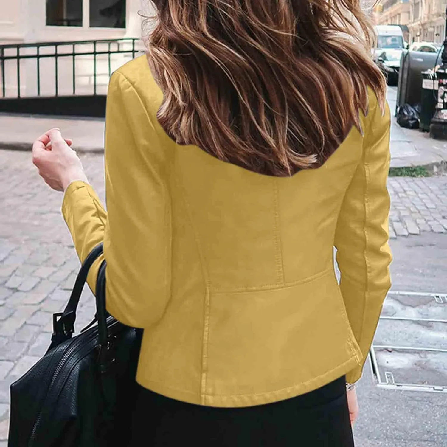 Kuluzego Womens Cardigan Front Coat Baby Tees Jacket Outerwear for Women Long Sleeve Faux Leather Fall Winter Coat 2025 Y2K