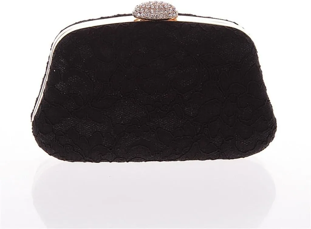Lace Evening Bag Europe and America Women's Bag Nightclub Bag Female Clutch Evening Bag Chain Small Square