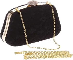 Lace Evening Bag Europe and America Women's Bag Nightclub Bag Female Clutch Evening Bag Chain Small Square
