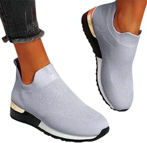 Ladmiple Gym Shoes For Women Workout Running Slip On Walking Shoes Non Slip Breathable Casual Athletic Tennis Sneakers