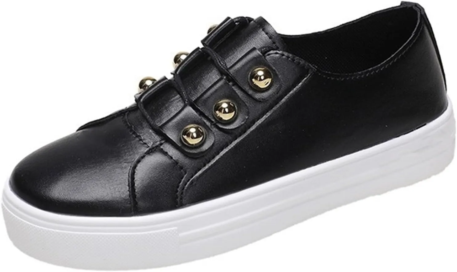 Ladmiple Womens Shoes Dressy Casual Loafers Leather Sneakers Lace Up Fashion Comfortable Slip On Platform Walking Shoes