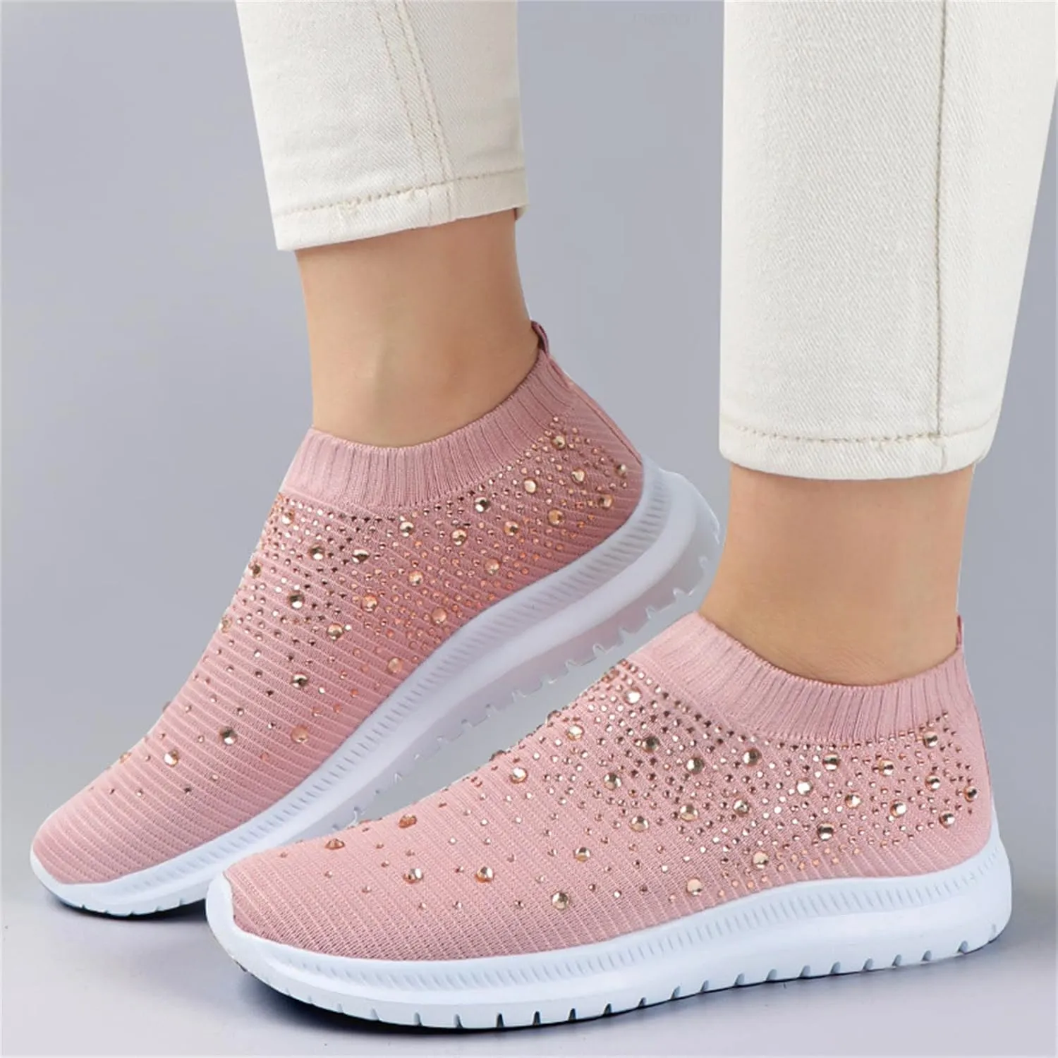 Ladmiple Womens Tennis Shoes Lightweight Walking Shoes Slip On Breathable Athletic Sneakers for Running Gym Workout