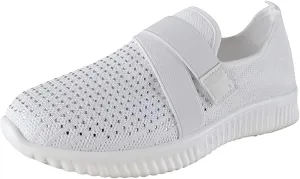 Ladmiple Womens Tennis Shoes Running Fashion Sport Gym Jogging Walking Fitness Sneakers Non Slip Slip On Athletic Shoes
