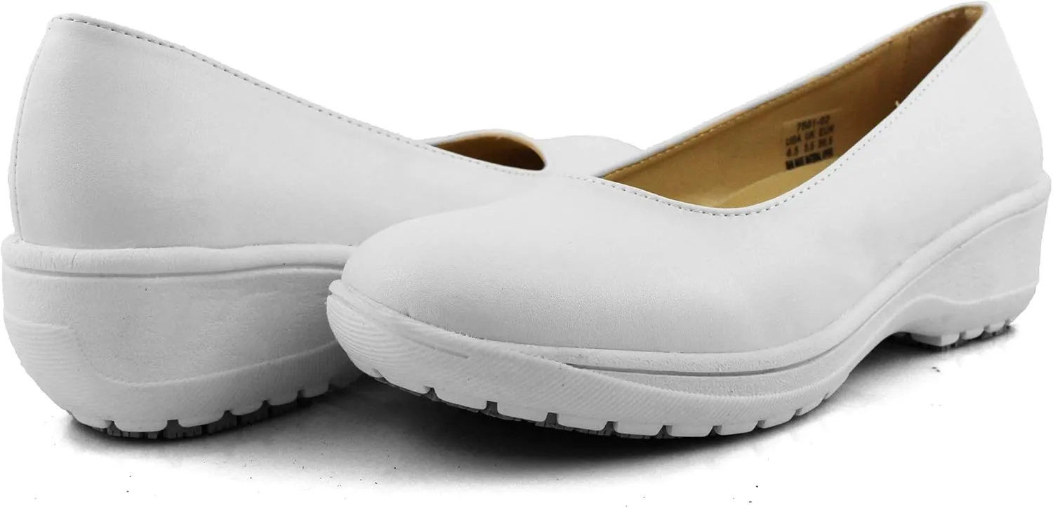 Laforst Darling Manmade Upper Nonslip Waitress Server Fashion Slip On Shoes