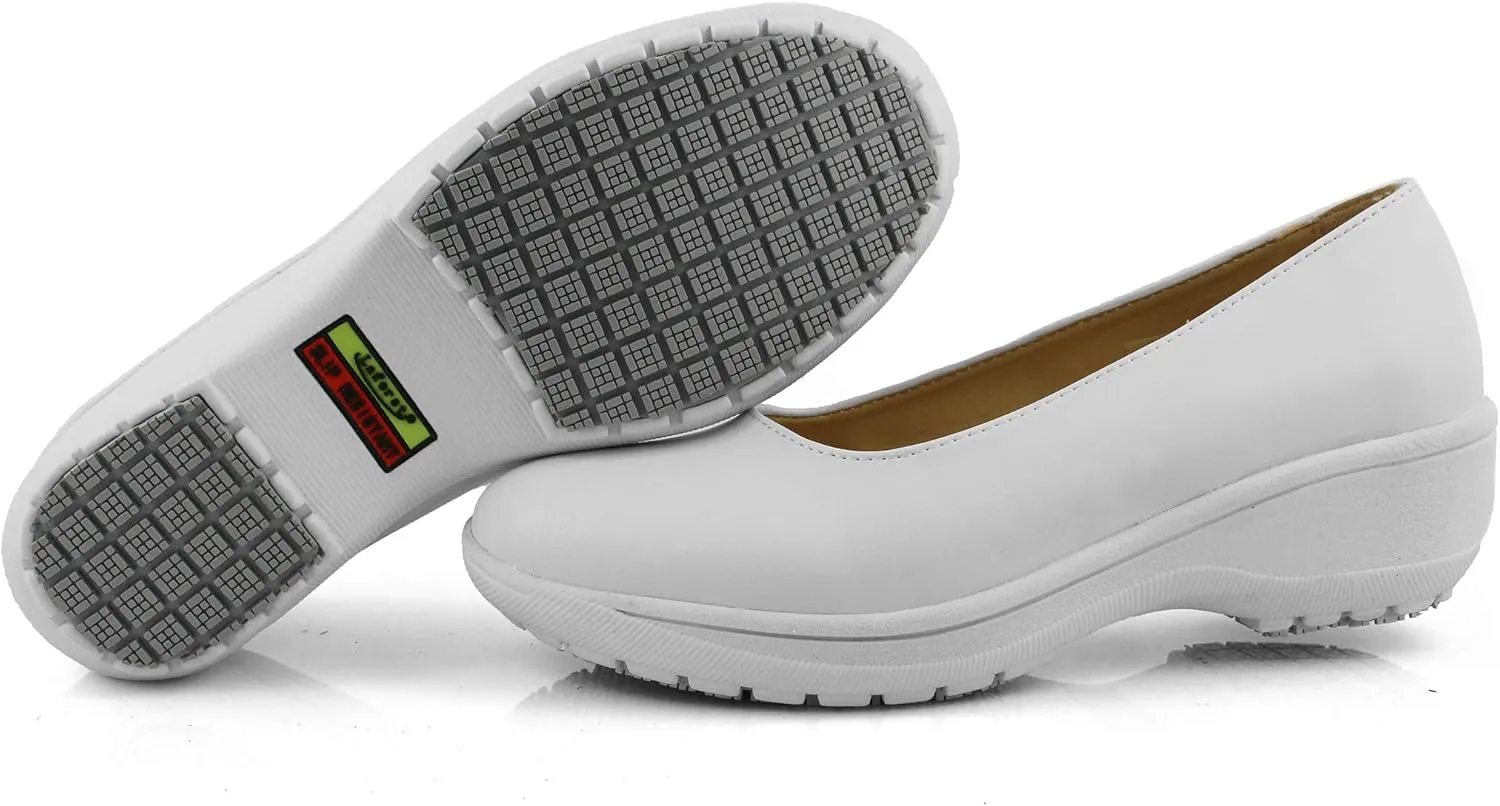 Laforst Darling Manmade Upper Nonslip Waitress Server Fashion Slip On Shoes