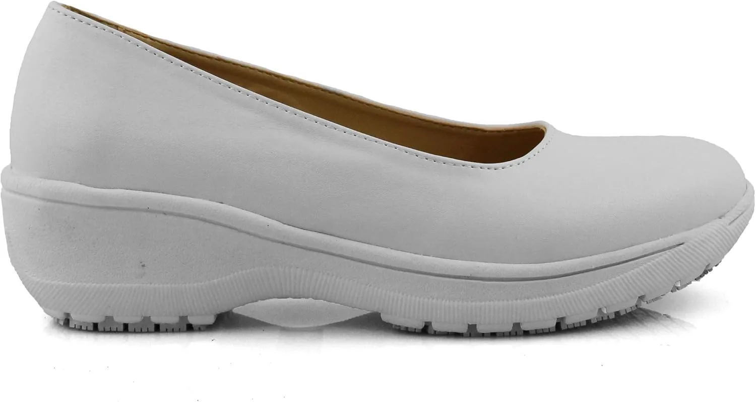 Laforst Darling Manmade Upper Nonslip Waitress Server Fashion Slip On Shoes