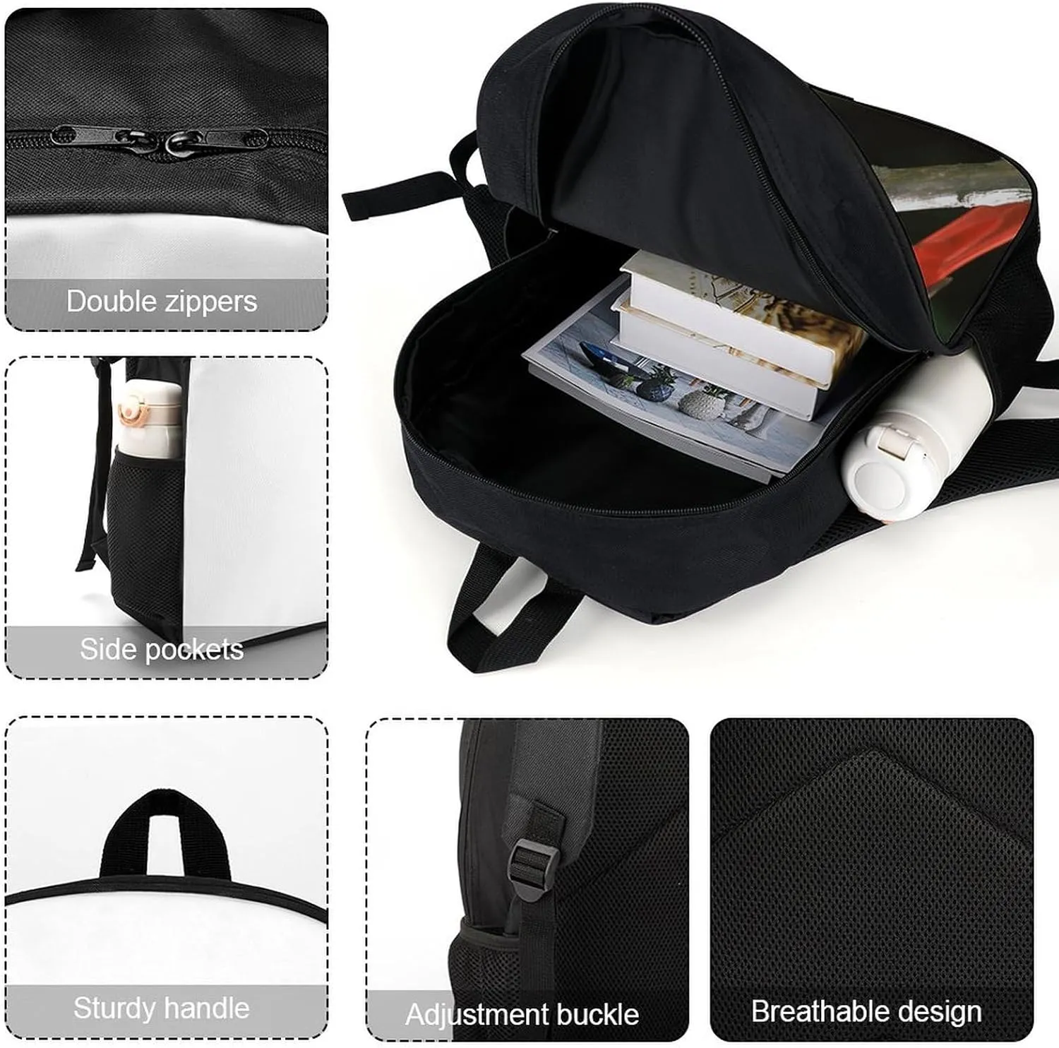 Laptop Backpack Casual Daypack Waterproof Beautiful Red Birds Computer Bag Business Work Bag for Travel