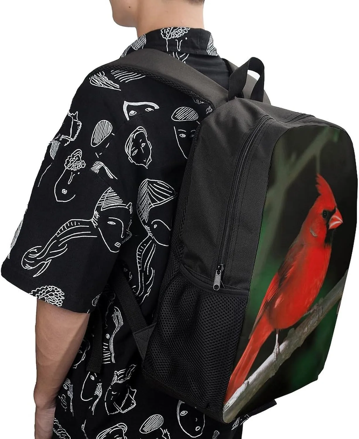 Laptop Backpack Casual Daypack Waterproof Beautiful Red Birds Computer Bag Business Work Bag for Travel