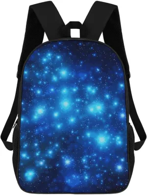 Laptop Backpack Casual Daypack Waterproof Blue Shining Stars Computer Bag Business Work Bag for Travel
