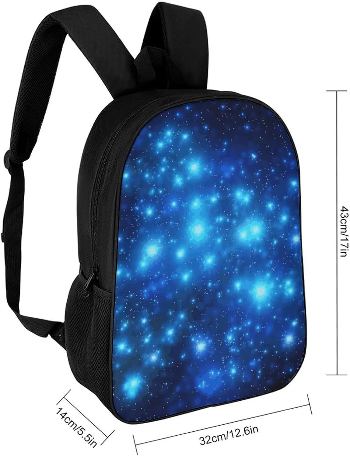 Laptop Backpack Casual Daypack Waterproof Blue Shining Stars Computer Bag Business Work Bag for Travel