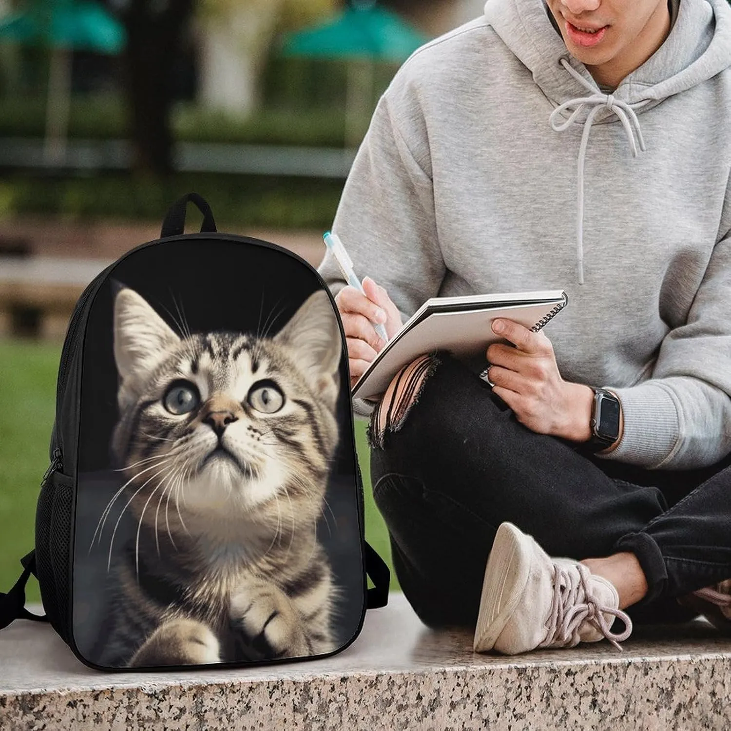 Laptop Backpack Casual Daypack Waterproof Cat Computer Bag Business Work Bag for Travel