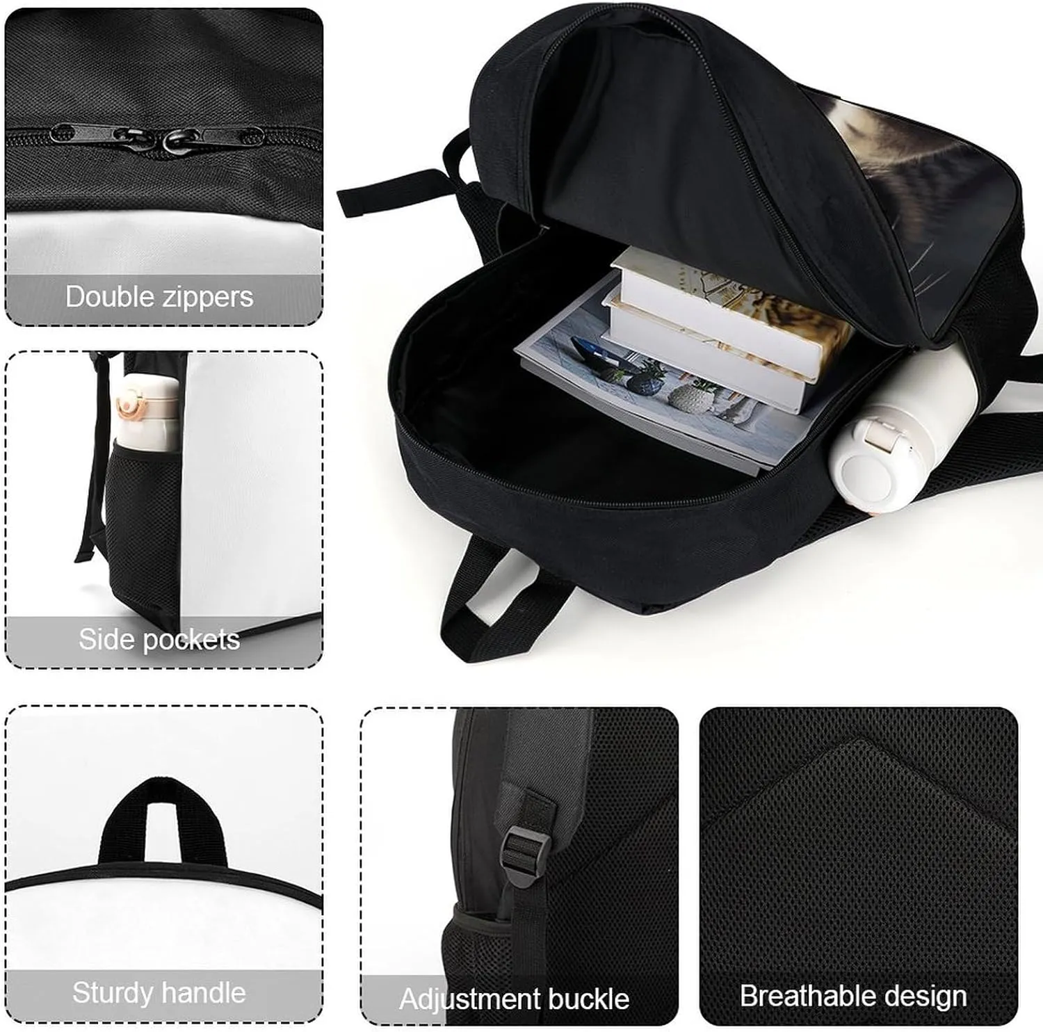 Laptop Backpack Casual Daypack Waterproof Cat Computer Bag Business Work Bag for Travel