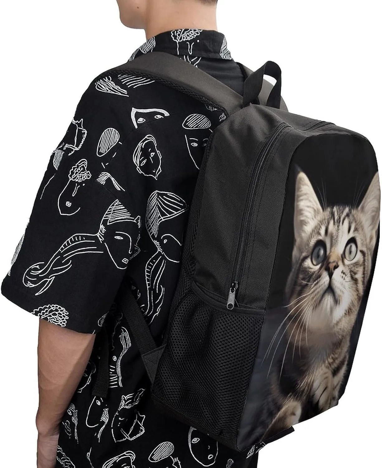 Laptop Backpack Casual Daypack Waterproof Cat Computer Bag Business Work Bag for Travel