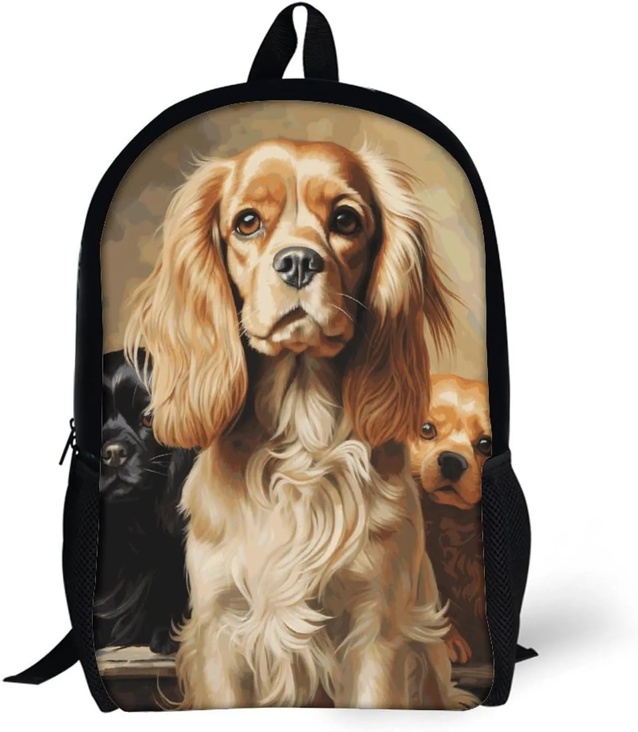 Laptop Backpack Casual Daypack Waterproof Cocker Spaniel Computer Bag Business Work Bag for Travel, 17inch