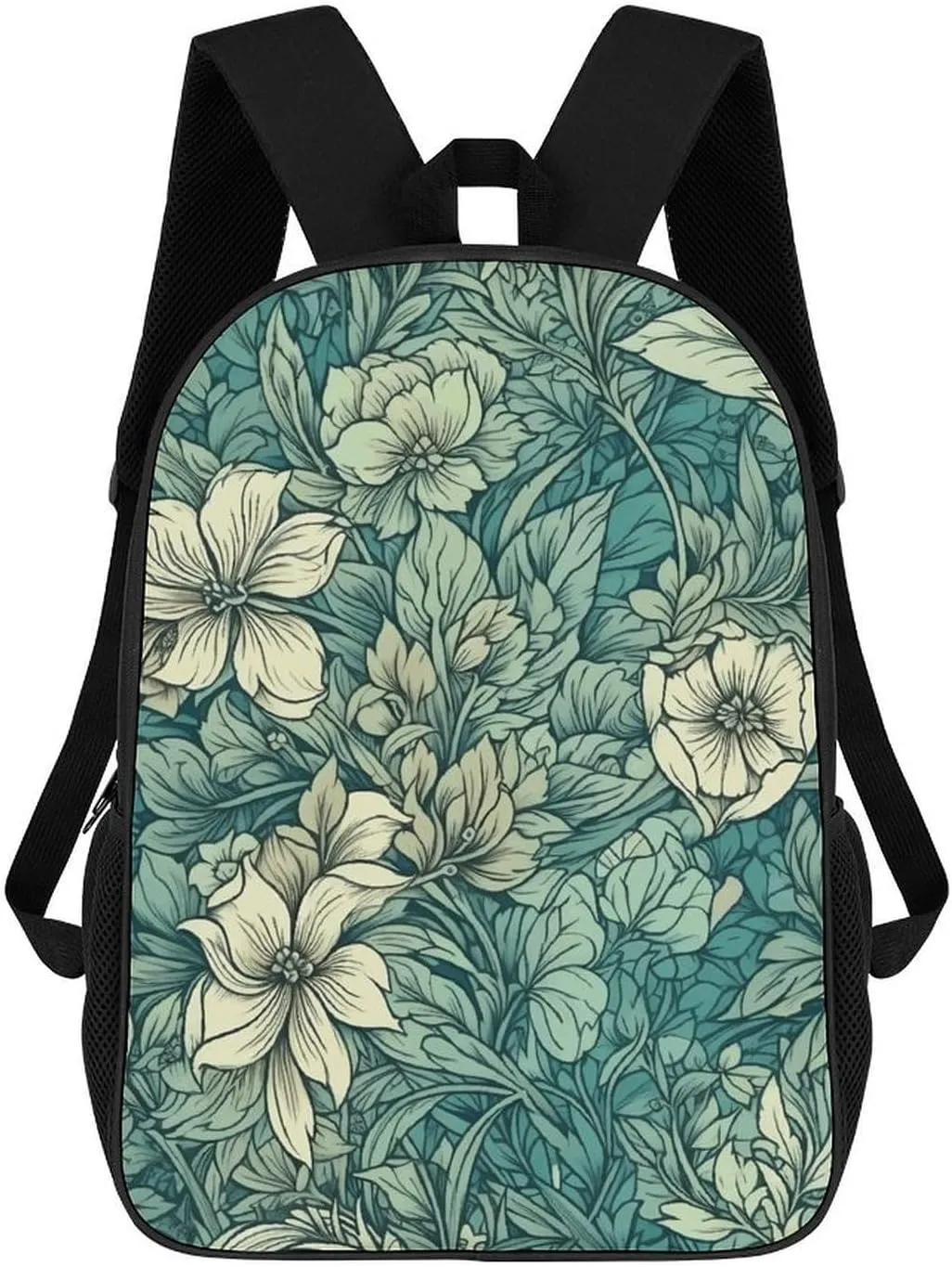 Laptop Backpack Casual Daypack Waterproof Leaves And Flowers Computer Bag Business Work Bag for Travel