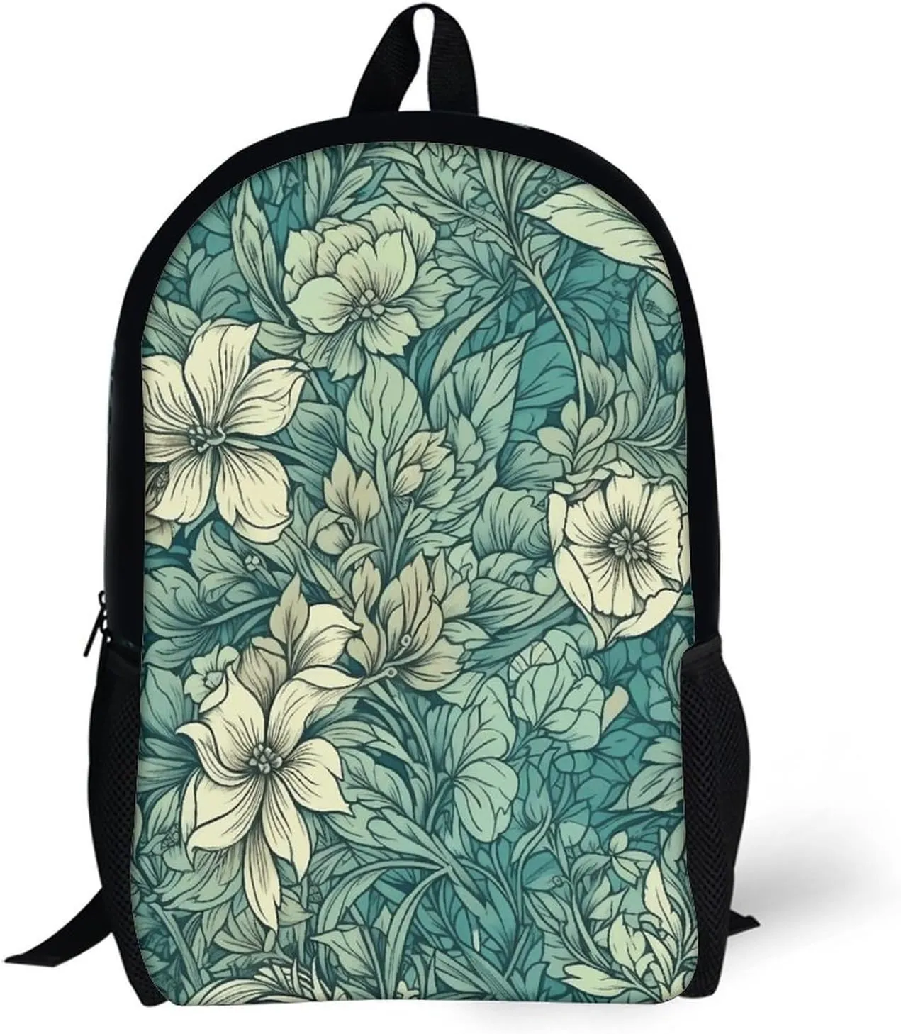 Laptop Backpack Casual Daypack Waterproof Leaves And Flowers Computer Bag Business Work Bag for Travel