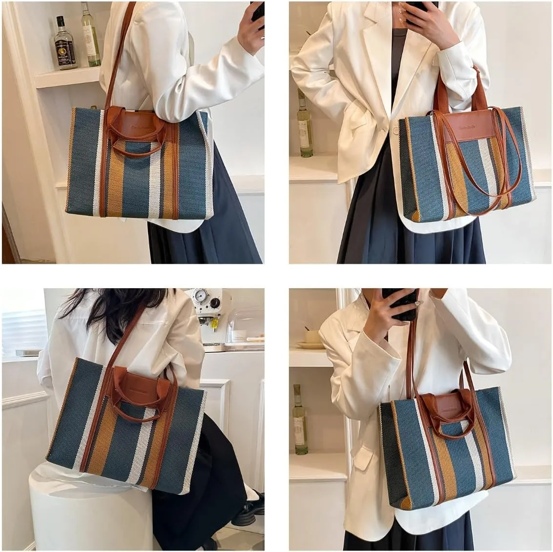 Large Tote Bag Canvas Tote Bag Work Hobo Bags Everything Designer Shoulder Bags for Women