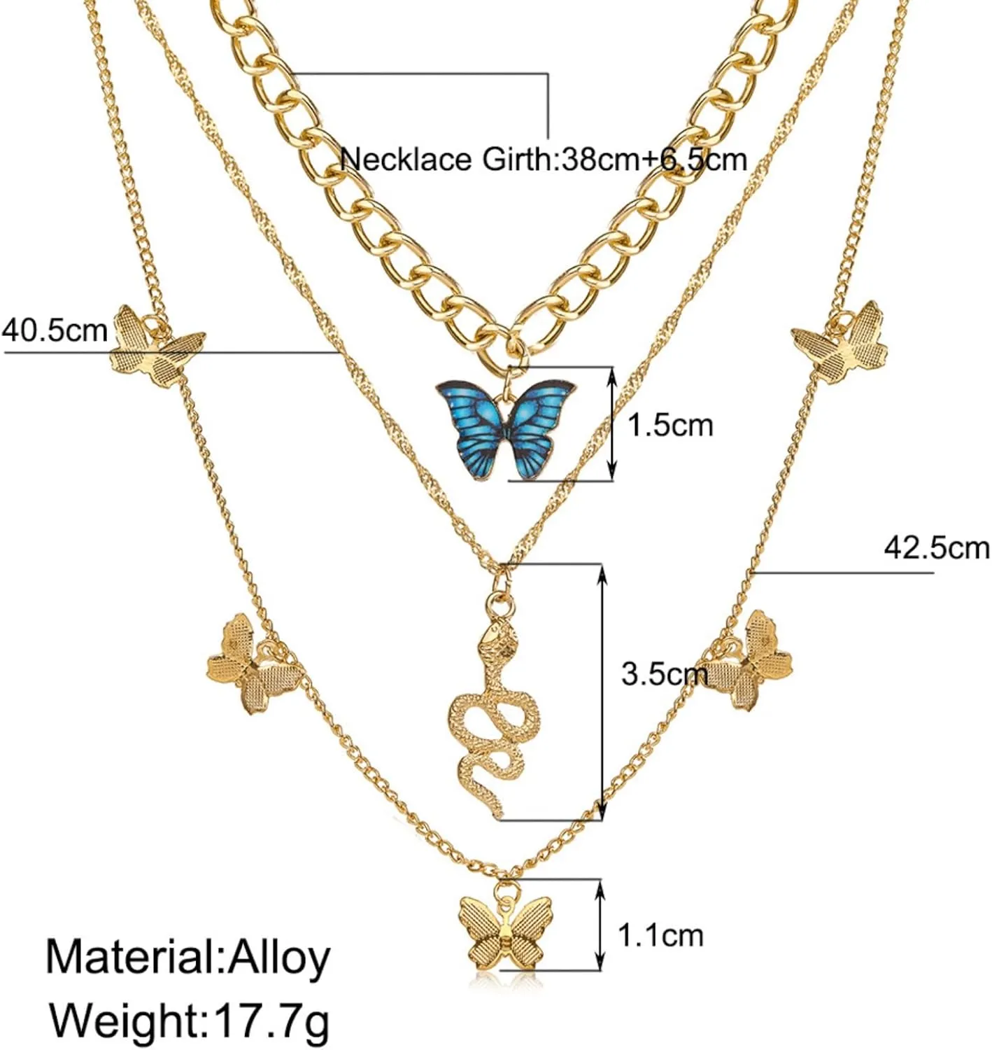 Layered Gold Plated Necklaces For Women Trendy Dainty Non Tarnish Chunky 14k Gold Layering Prom Necklace Set Gold Chain Choker Charm Necklace Stack For Woman