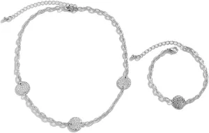 Layered Necklaces for Women, Layered Necklaces for Women Sequin Necklace Bracelet Pendant Chain Necklaces for Women Girls, 2 Pieces