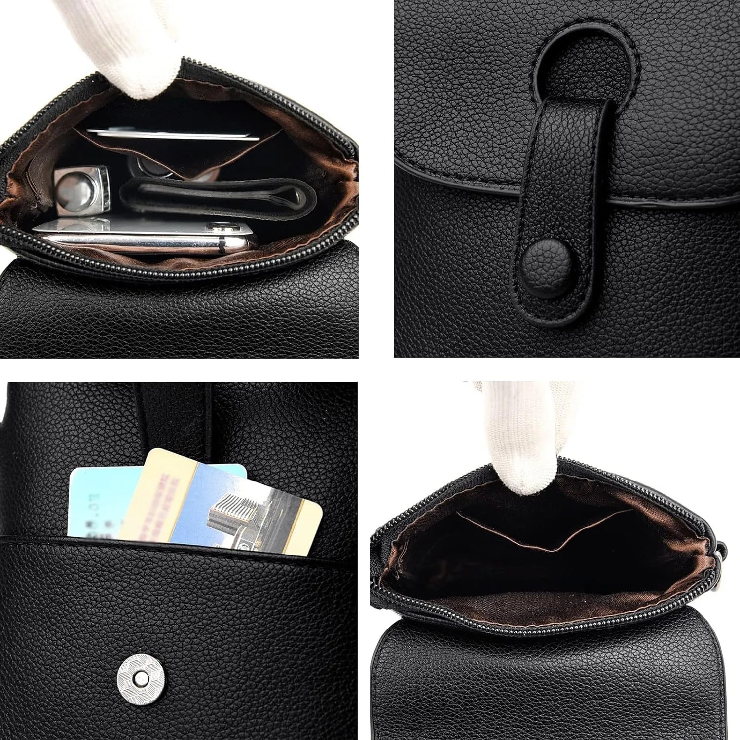 Leather Crossbody Bags for Women Cute Hobo Tote Handbags Mini Clutch Purses with Zipper Closure Gifts for Mom(Grey)