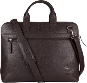 Leather Laptop Bag - Handcrafted Floater Leather, Compact & Stylish for Business, Office & Travel,