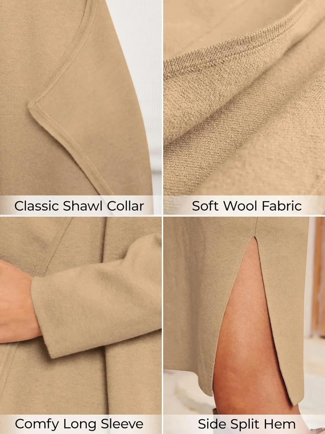 LILLUSORY Women's Long Cardigan Sweaters Oversized Fall Dressy Coatigan Jackets Trendy Knit Winter Coats