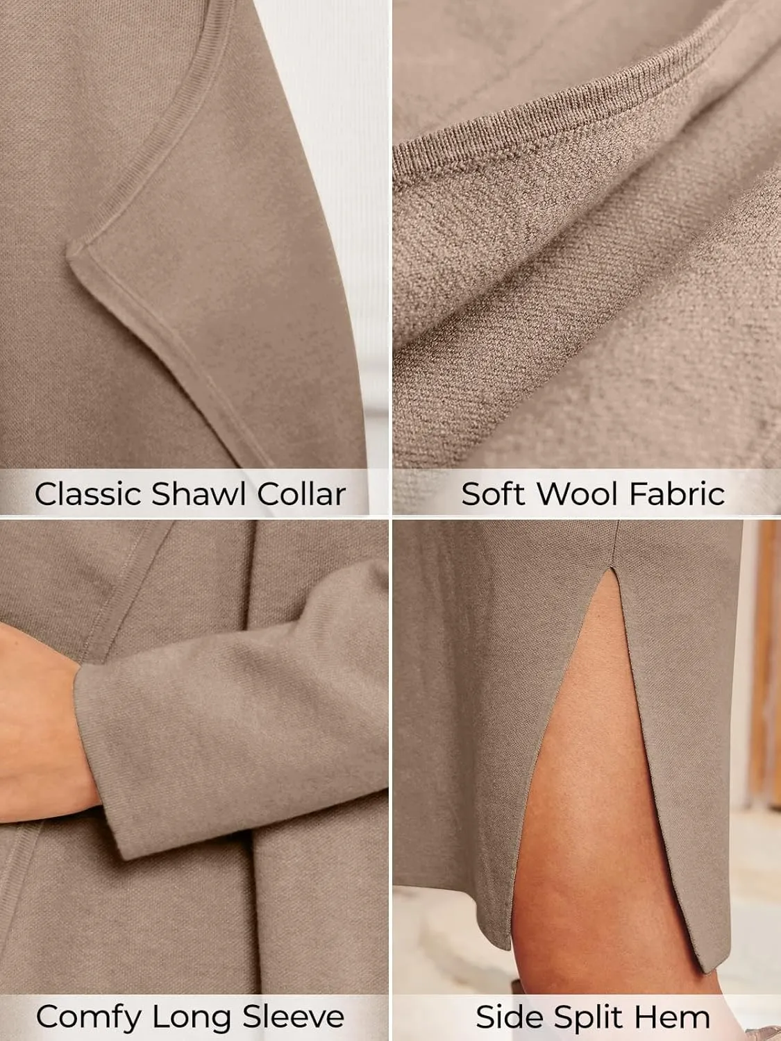 LILLUSORY Women's Long Cardigan Sweaters Oversized Fall Dressy Coatigan Jackets Trendy Knit Winter Coats
