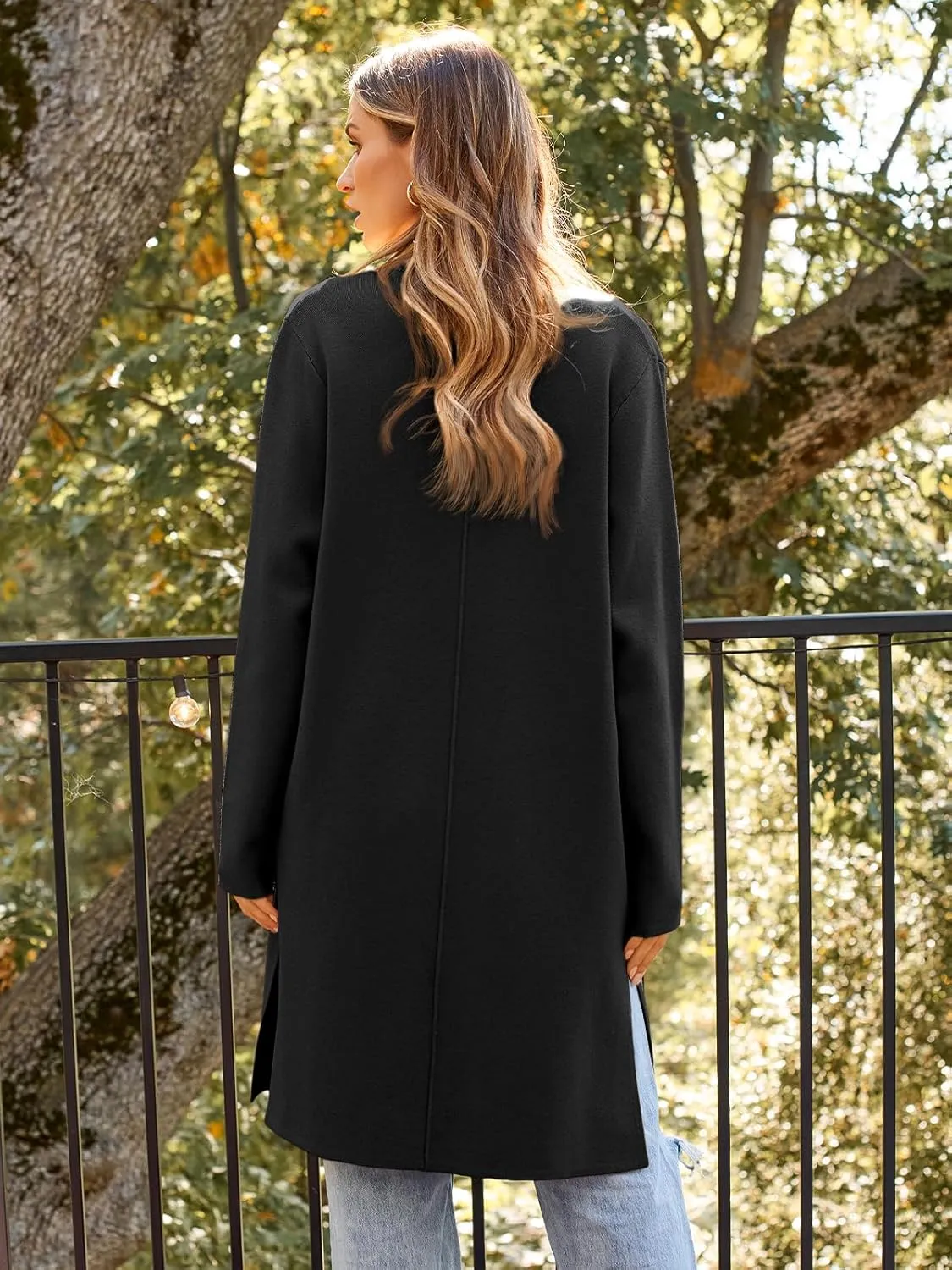 LILLUSORY Women's Long Cardigan Sweaters Oversized Fall Dressy Coatigan Jackets Trendy Knit Winter Coats