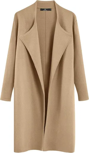 LILLUSORY Women's Long Cardigan Sweaters Oversized Fall Dressy Coatigan Jackets Trendy Knit Winter Coats