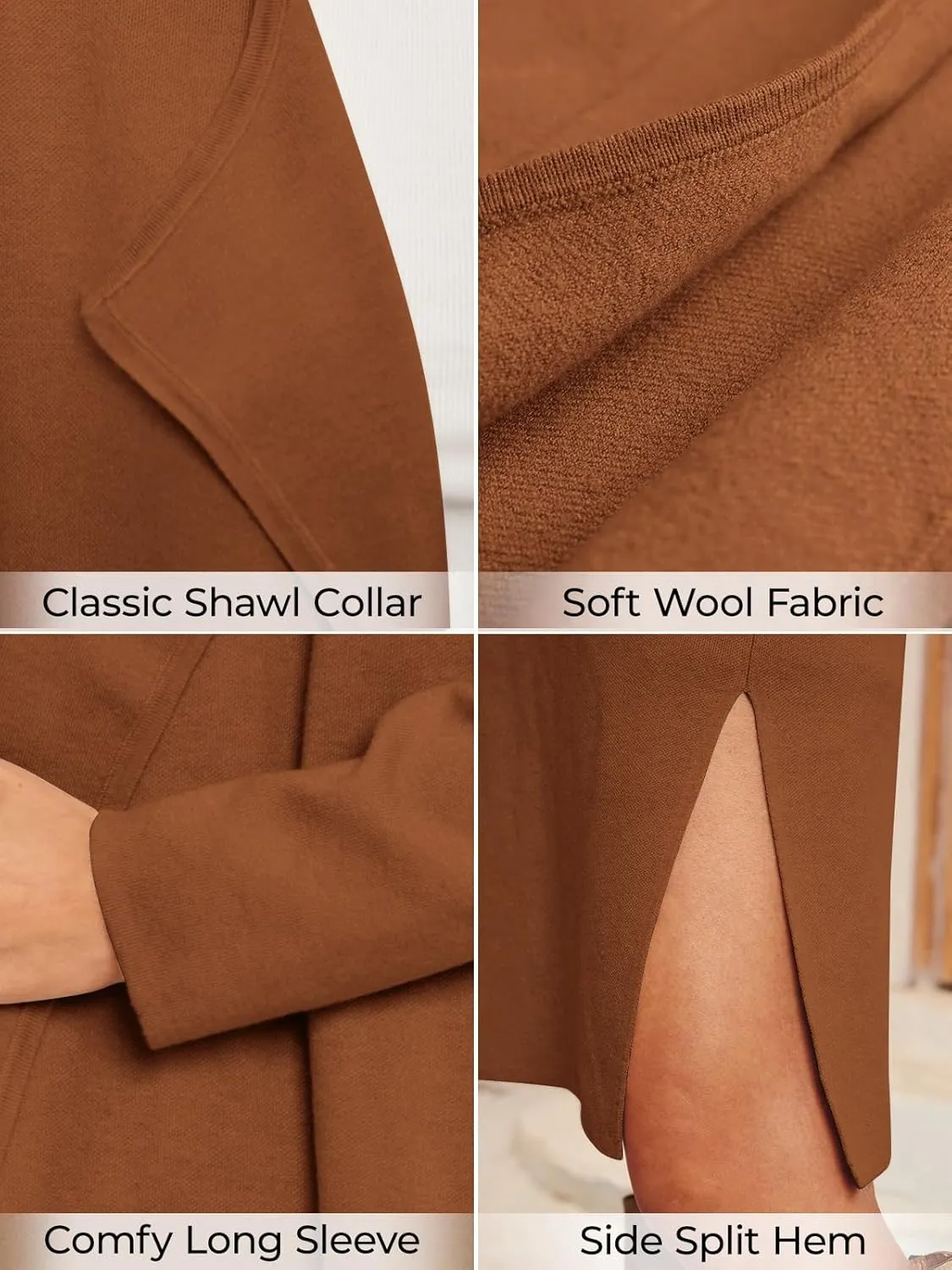 LILLUSORY Women's Long Cardigan Sweaters Oversized Fall Dressy Coatigan Jackets Trendy Knit Winter Coats