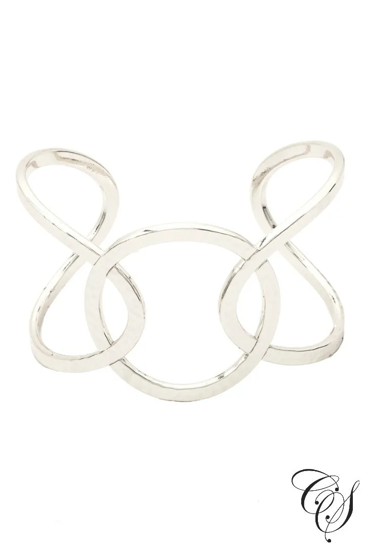 Linked Bent Hoop Cuff Bracelet