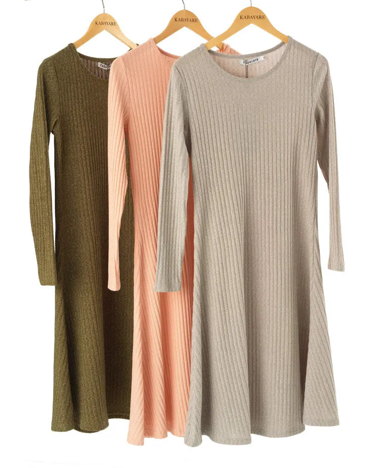 long sleeve Midi sweater dress