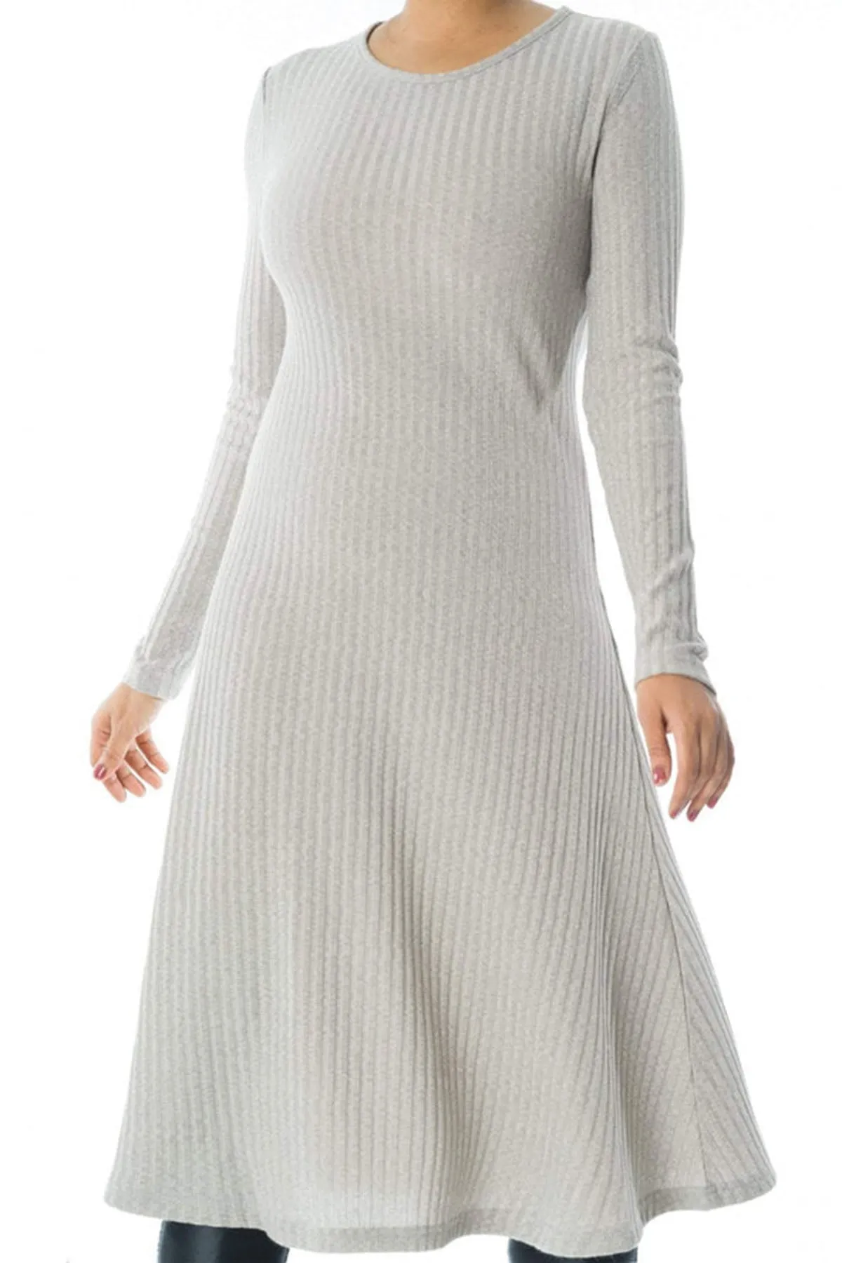 long sleeve Midi sweater dress