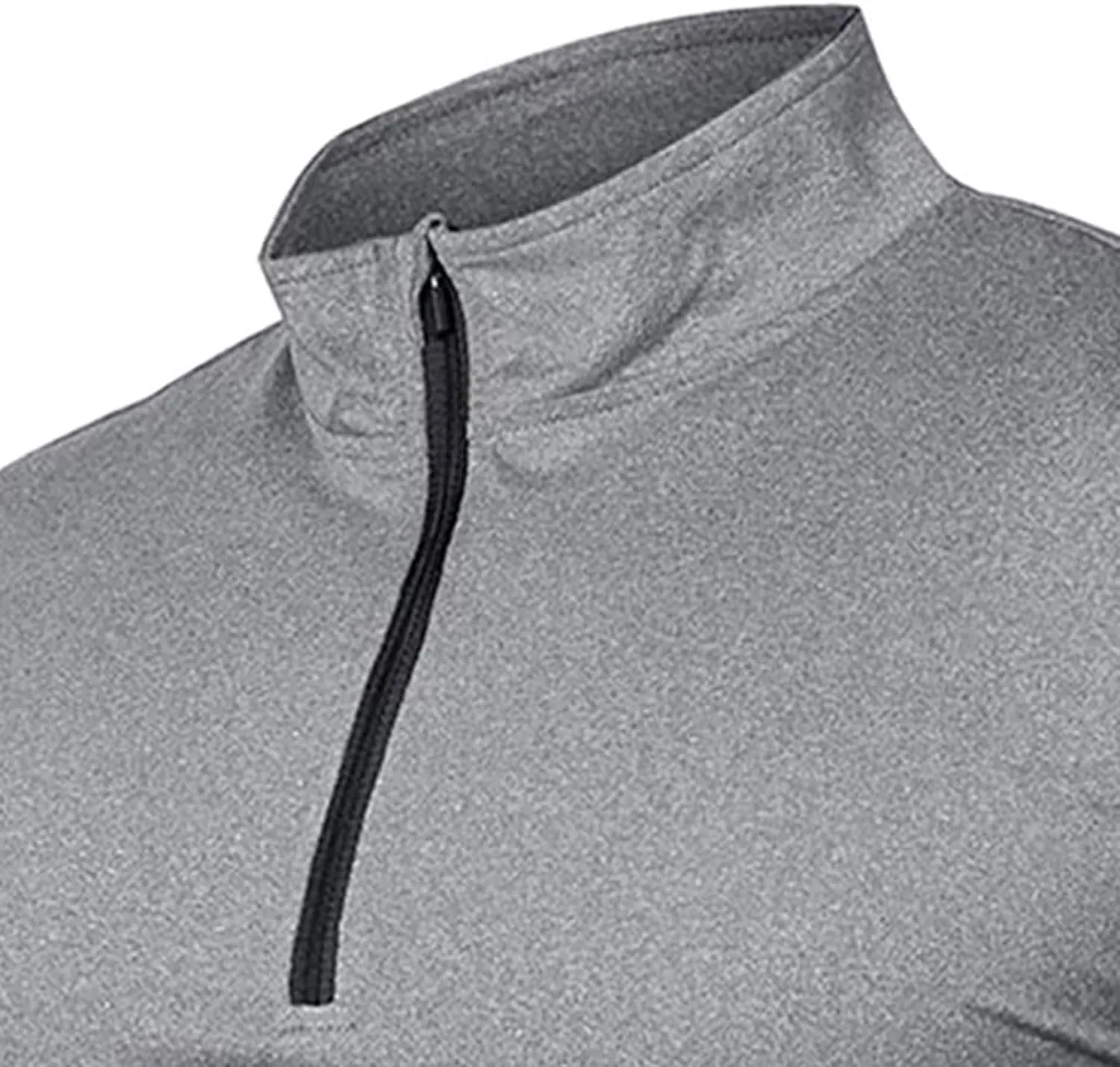 Long Sleeve Polo Shirts for Men Stand Collar Zip Up Casual Shirt Tops Lightweight Plus Size Loose Fit Gym Workout Shirts