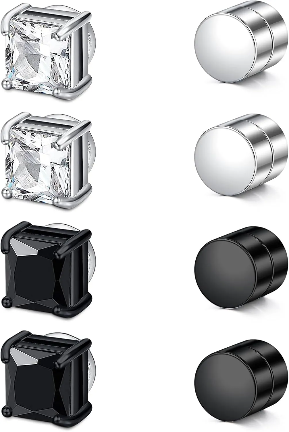 Longita Magnetic Clip-on Earrings - Fake & Realistic Look, Men's Aretes de Iman