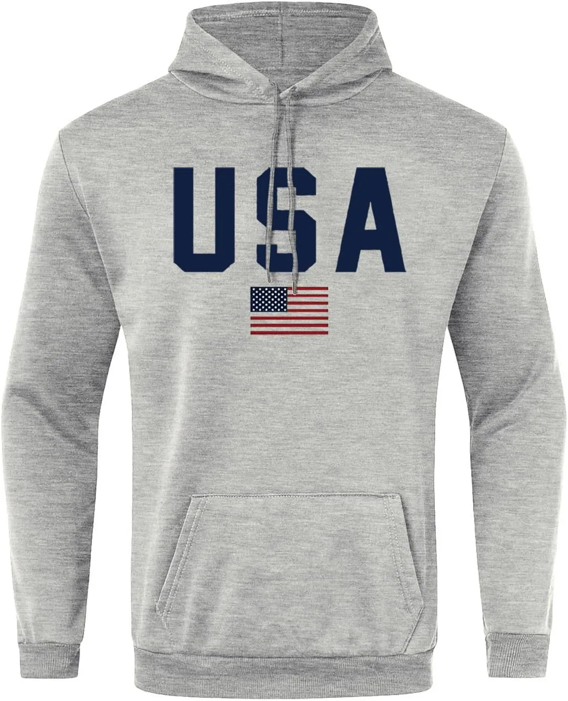 Men Hoodies Trendy Causal Loose Printed Drawstring Sweatshirt