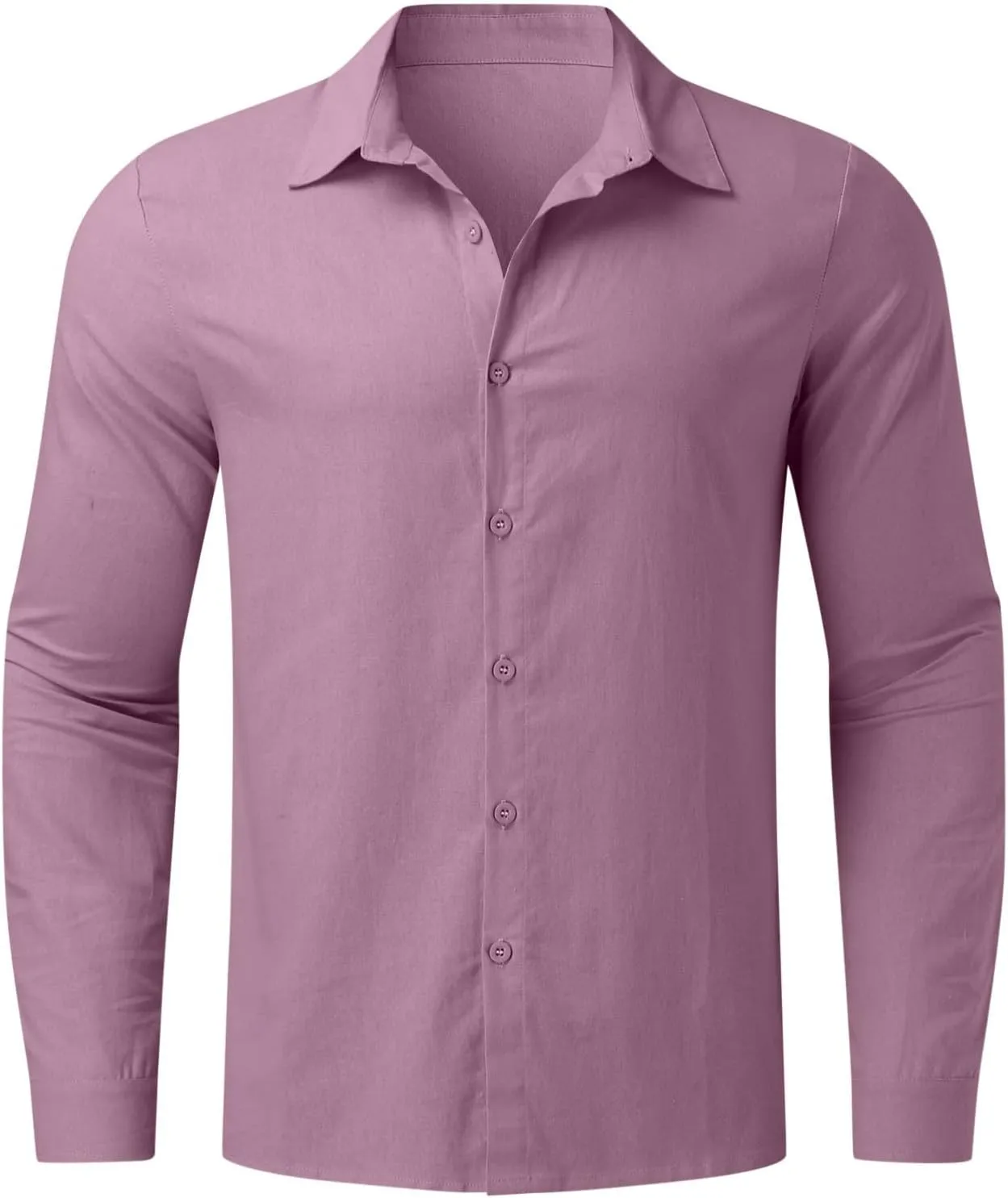 Men's Hawaiian Shirts Cotton Linen Button Up Long Sleeve Lapel Top Summer Casual Loose Tropical Holiday Beach Shirt