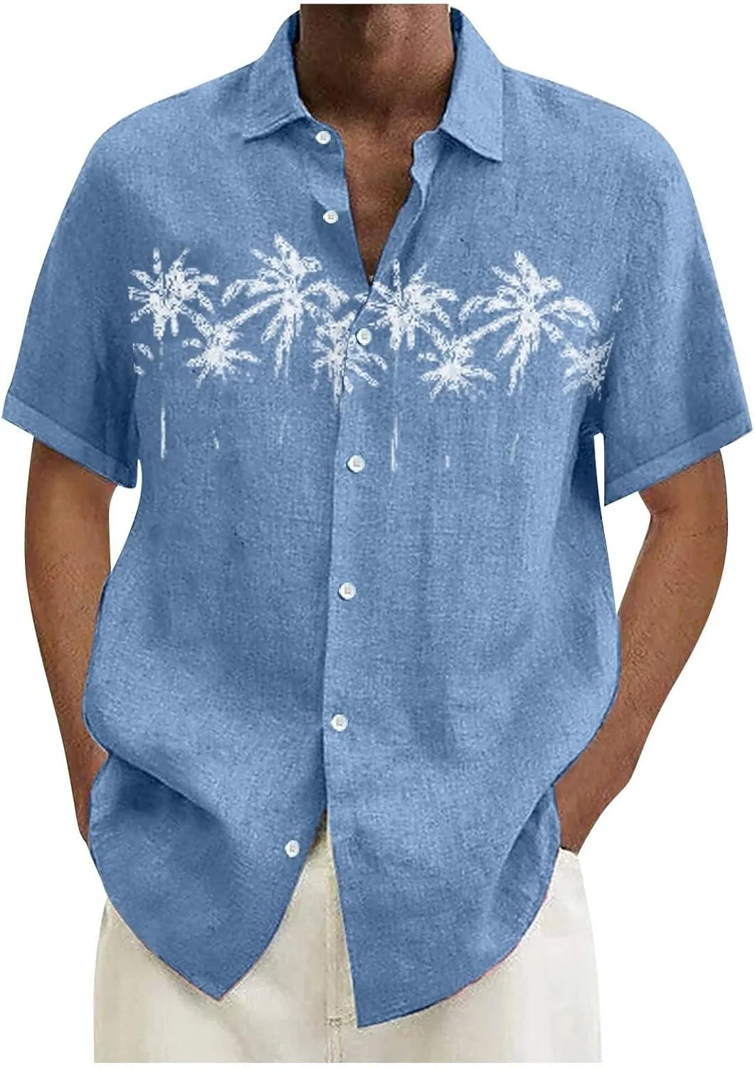 Mens Hawaiian Shirts with Beach Summer Tops Summer Beach Shirt Mens Beach Tees Summer Tees