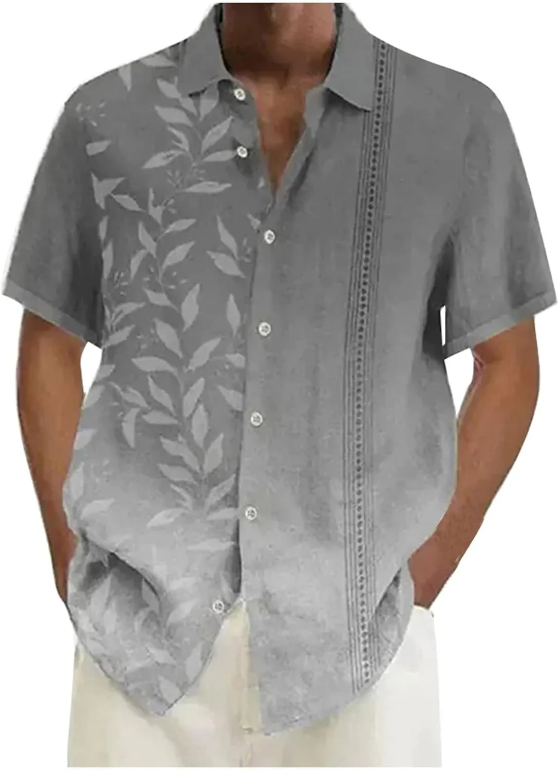 Mens Hawaiian Shirts with Beach Summer Tops Summer Beach Shirt Mens Beach Tees Summer Tees