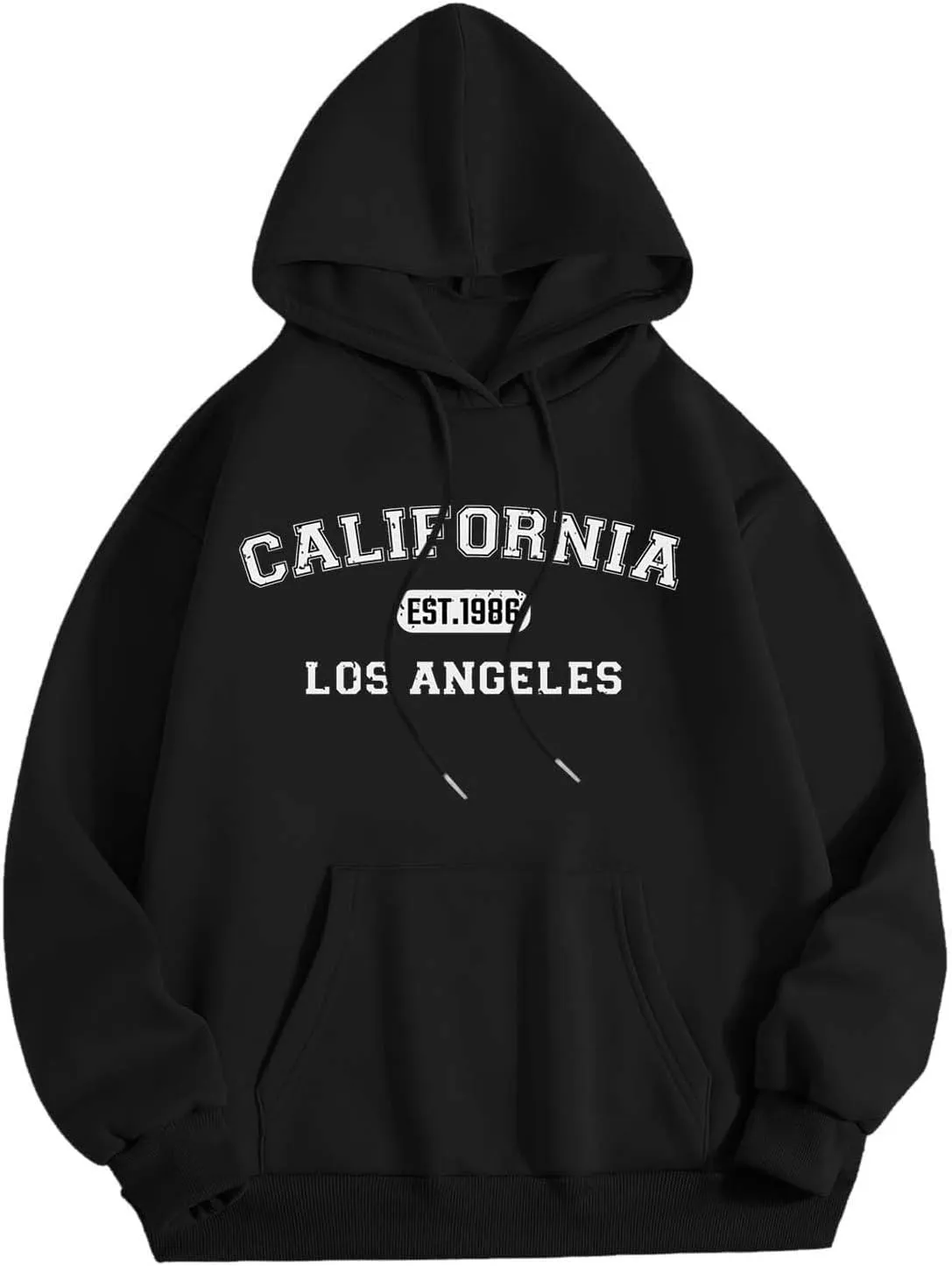 Mens Hoodies Pullover Letter Print Long Sleeve Hooded Sweatshirts Casual Lightweight Regular Fit Classic Sweatshirt