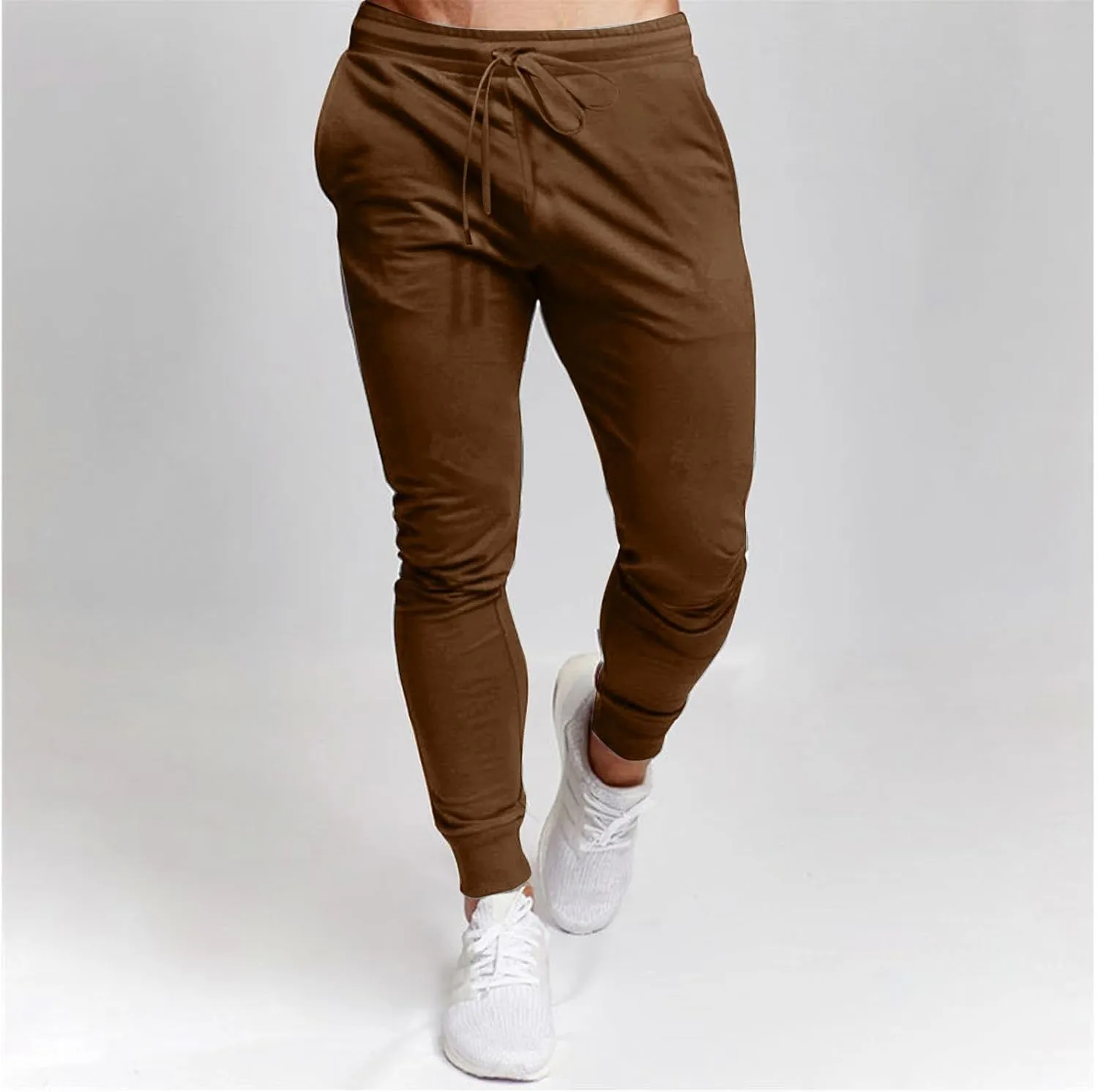 Men's Jogger Pants Slim Fit Elastic Waist Drawstring Comfortable Athletic Sweatpants Casual Durable Everyday