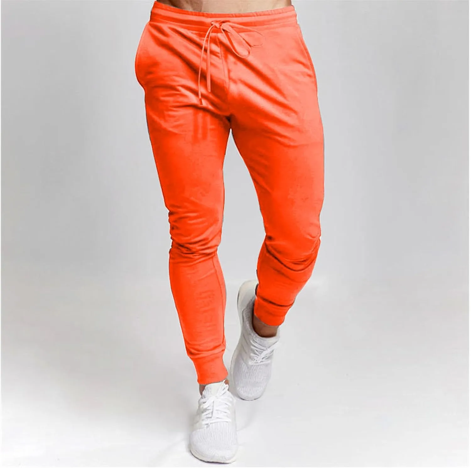 Men's Jogger Pants Slim Fit Elastic Waist Drawstring Comfortable Athletic Sweatpants Casual Durable Everyday