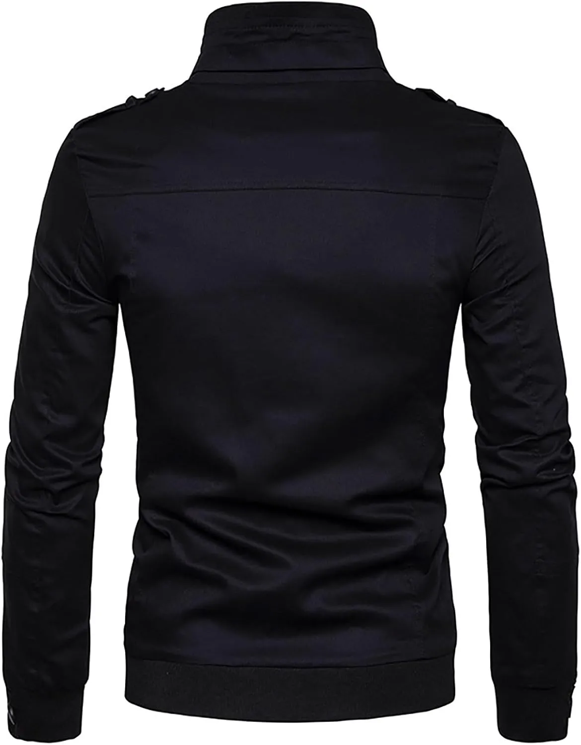 Mens Military Bomber Jackets Lightweight Full Zip Casual Windbreaker Outdoor Stand Collar Slim Fit Winter Coats