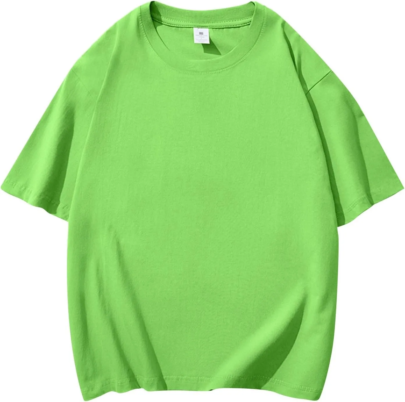 Mens Oversize Pullover Solid Color Casual Tees Fashion Drop Shoulder Short Sleeve Tshirts