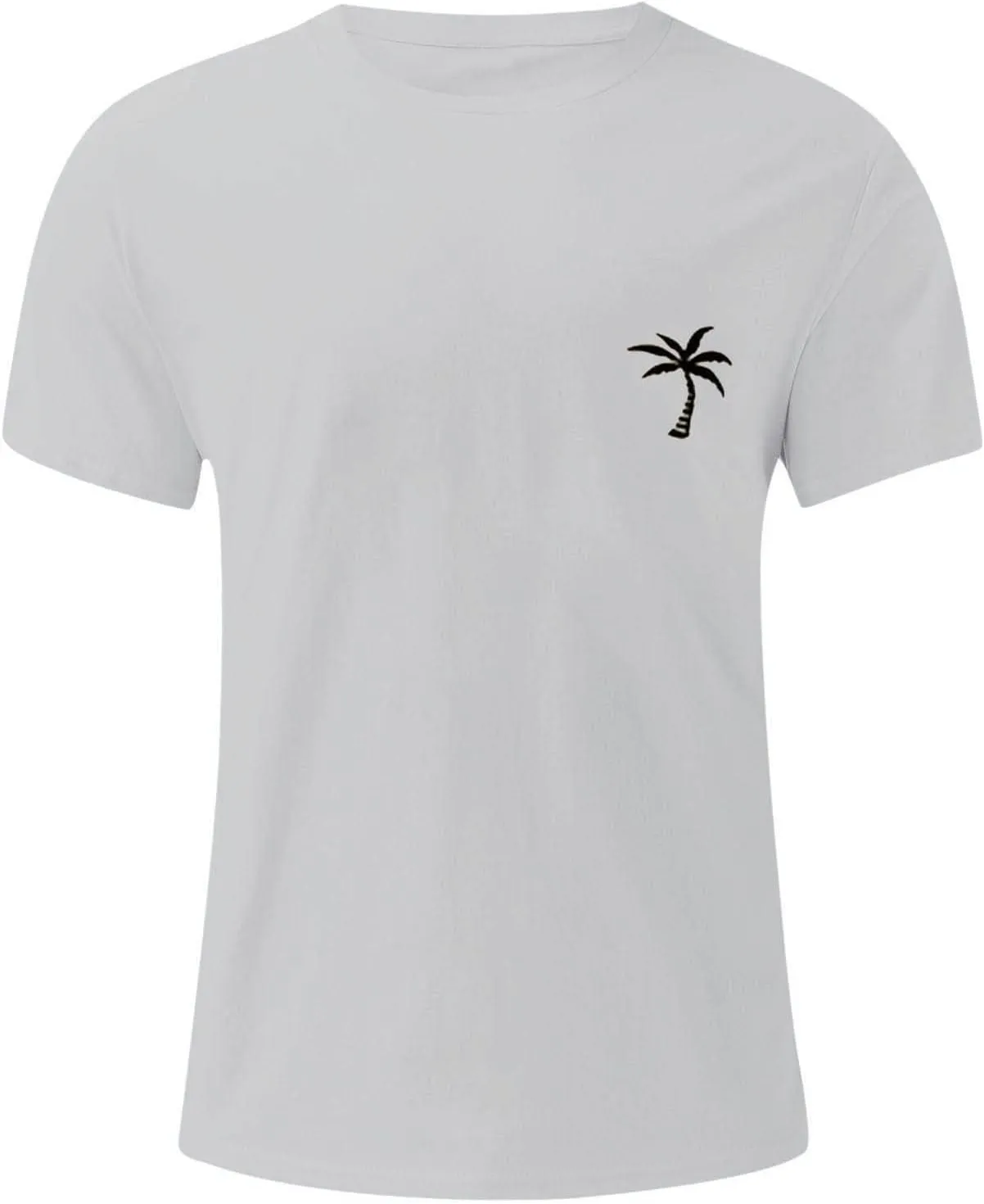 Mens Personalised Graphic Tees Round Neck Short Sleeve Loose Summer Tops Fashion T-Shirt with Creative Letters Retro Print