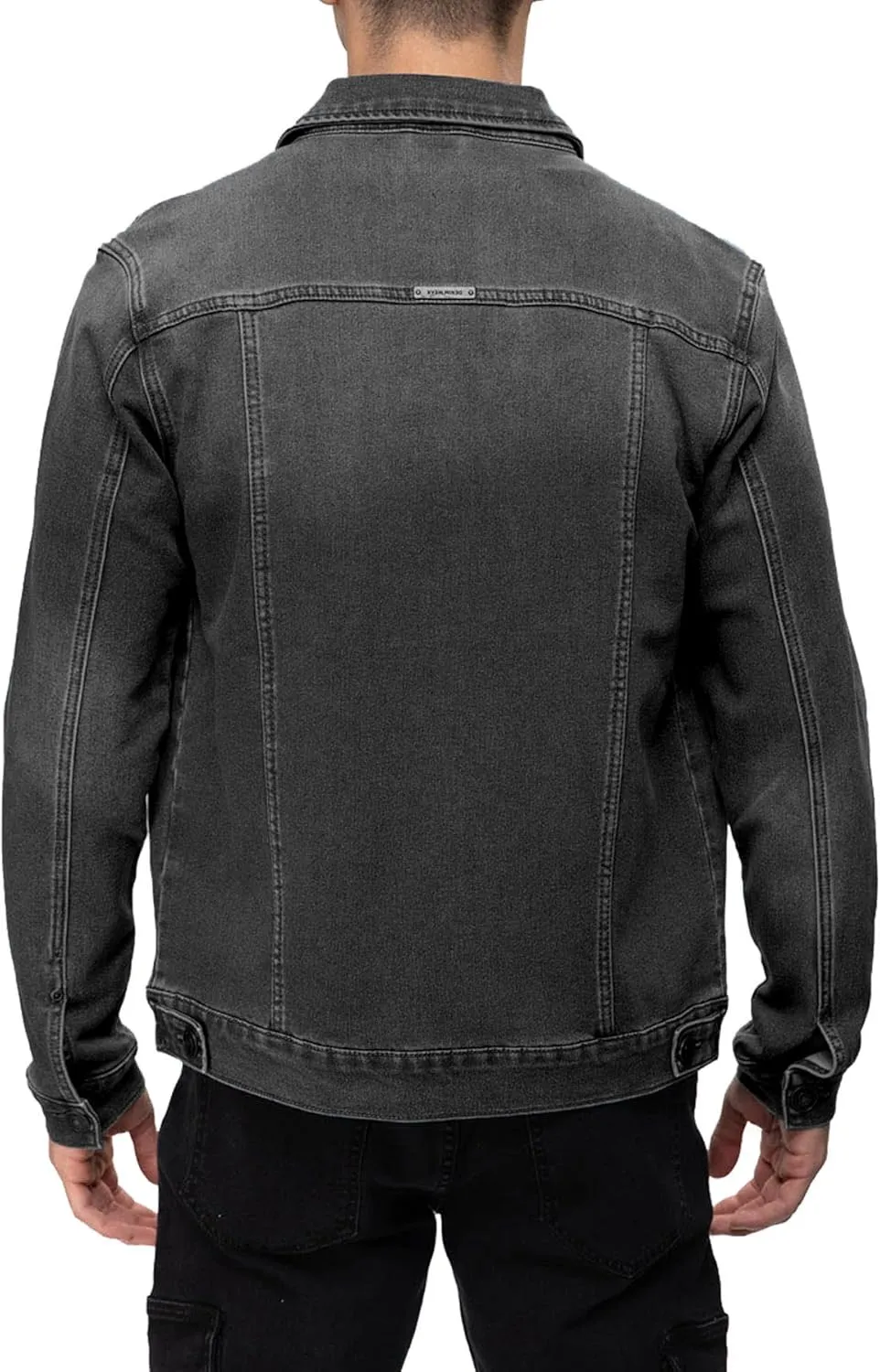 Mens Rugged Wear Button Down Denim Jacket Fashion, Classic Long Sleeve Jean Jacket